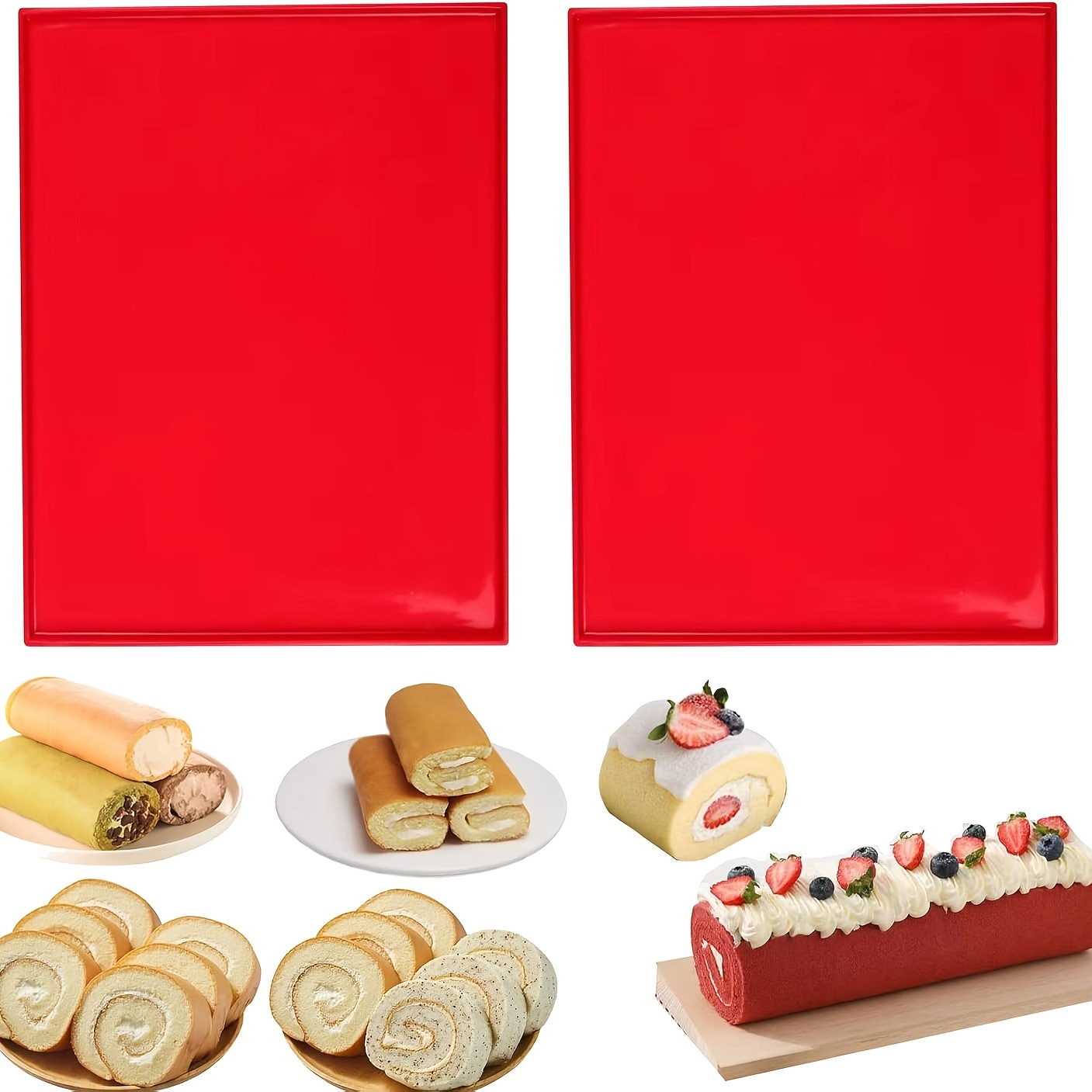 Silicone Baking Mat - 2 Silicone Baking Mats for Swiss