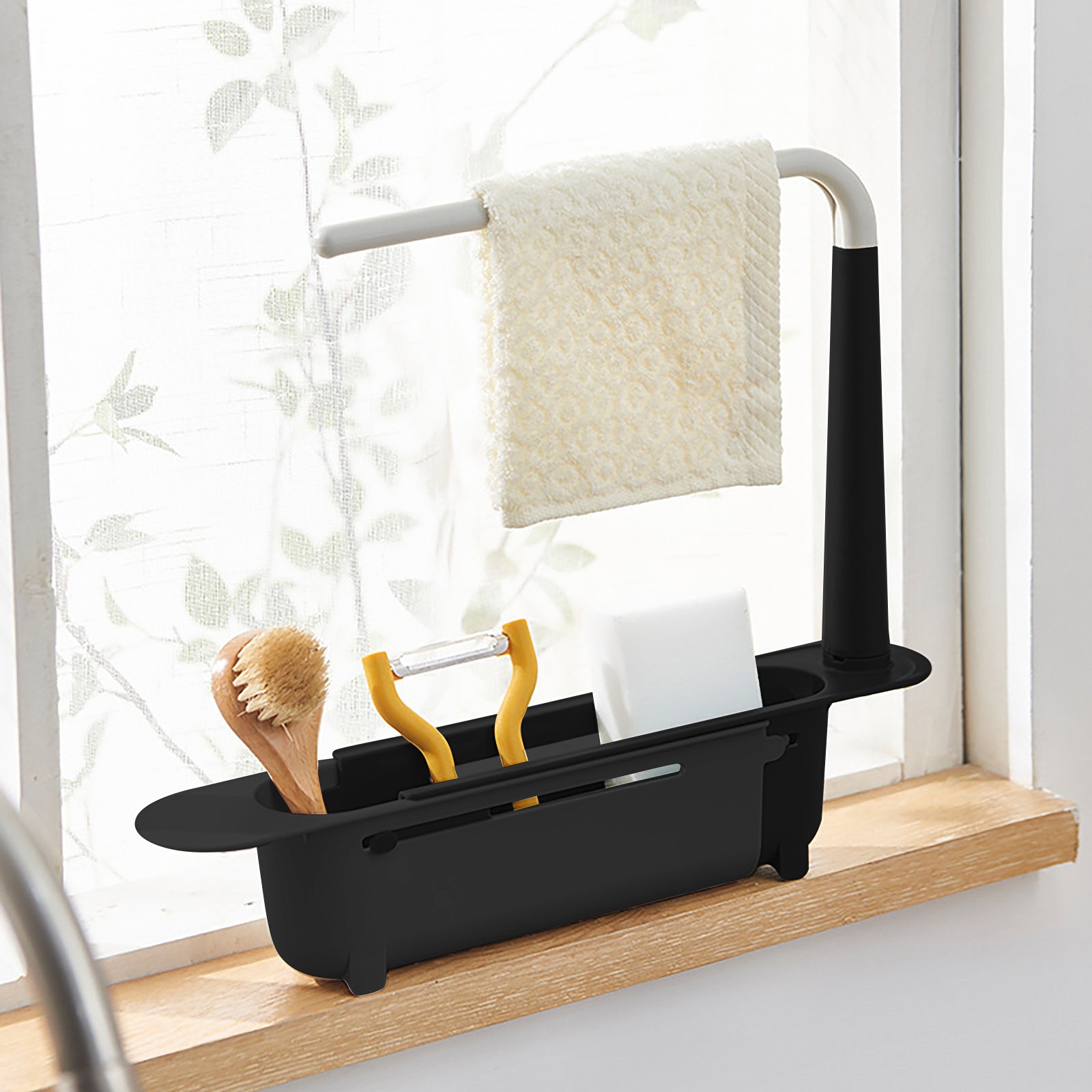 Healthy Kitchen Gadgets - elescopic Sink Shelf Drainer Rack Kitchen