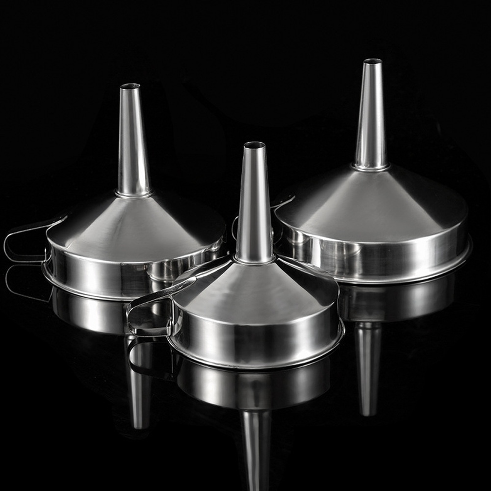 Kitchen Gadgets And Equipment - 1Pc Stainless Steel Cooking Oil Funnel