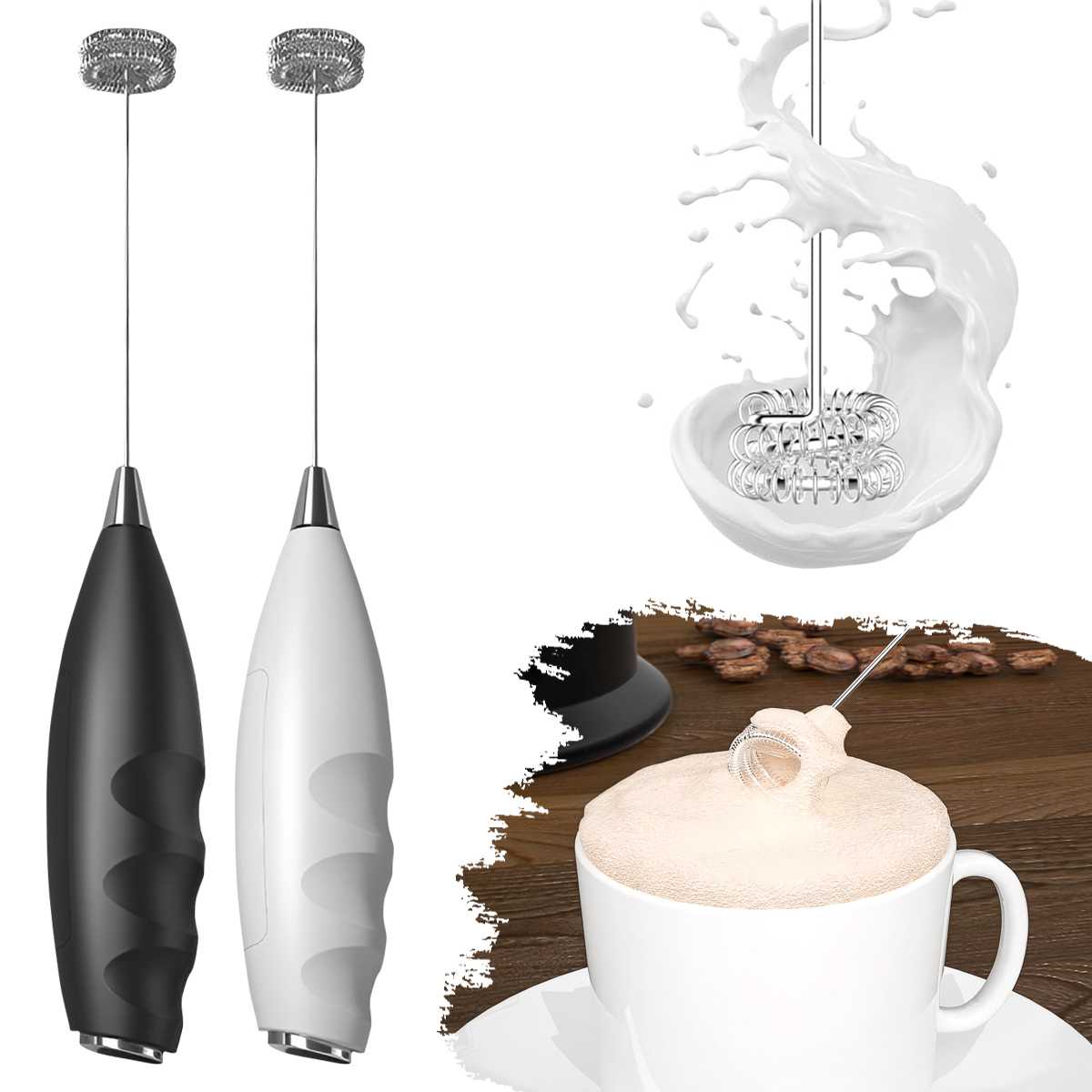 Healthy Kitchen Gadgets - Coffee Electric Milk Frother Electric Whisk