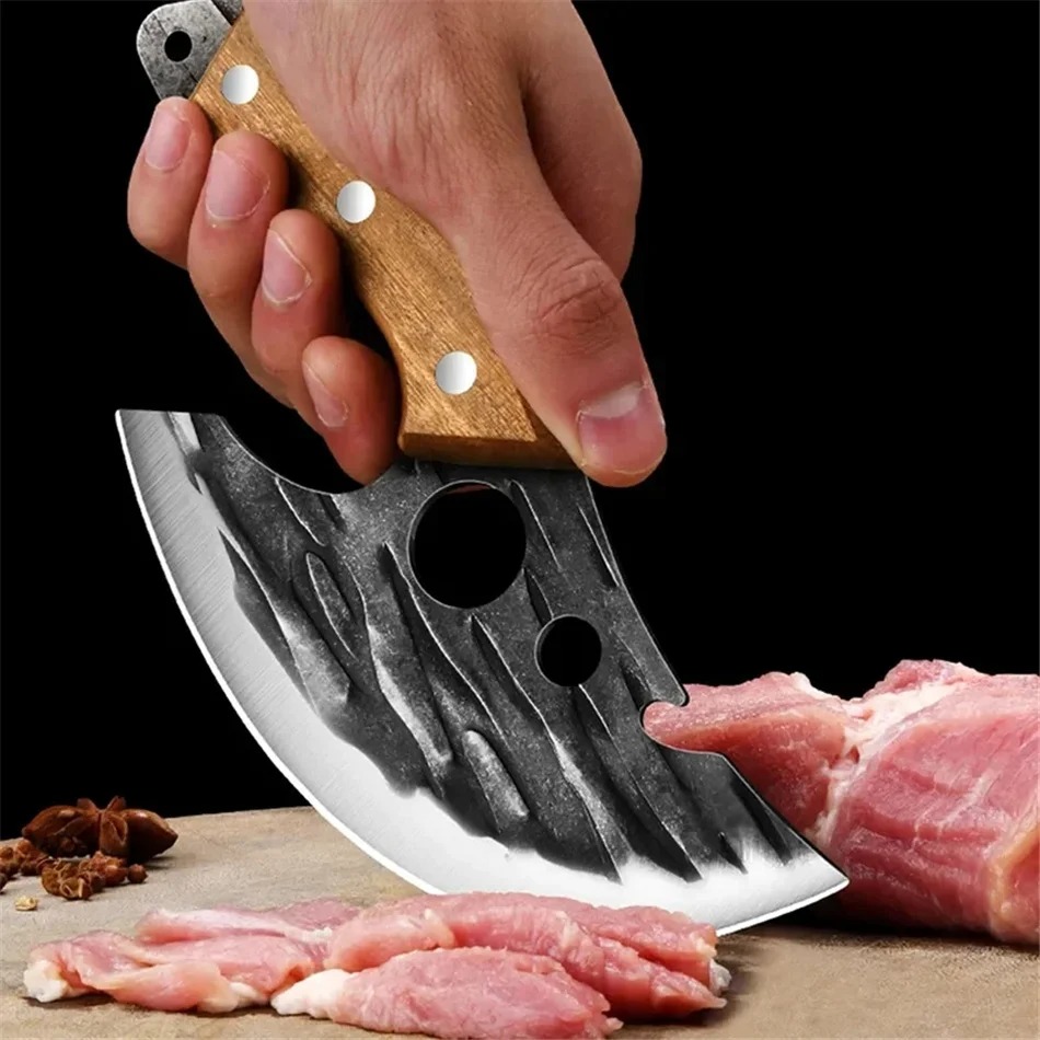 Kitchen Gadgets For Dad - Hand Forged Stainless Steel Meat Cleaver