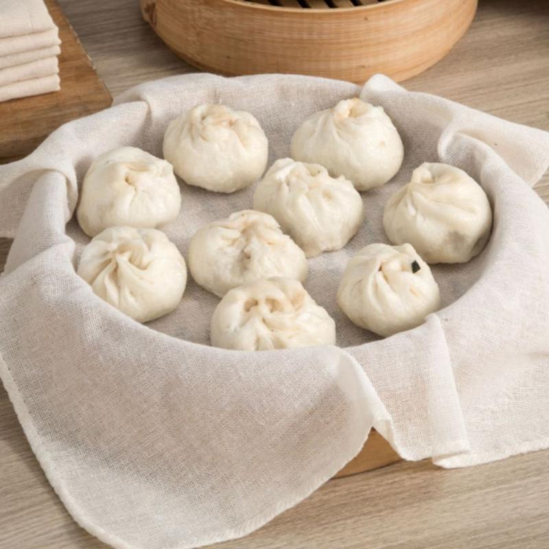 Silicone Baking Mat - 3Pcs Round Pure Cotton Steamer Cloth