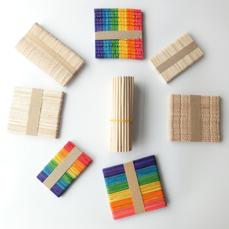 Kitchen Gadgets And Toys - Ice Cream Sticks 50 Pcs Natural