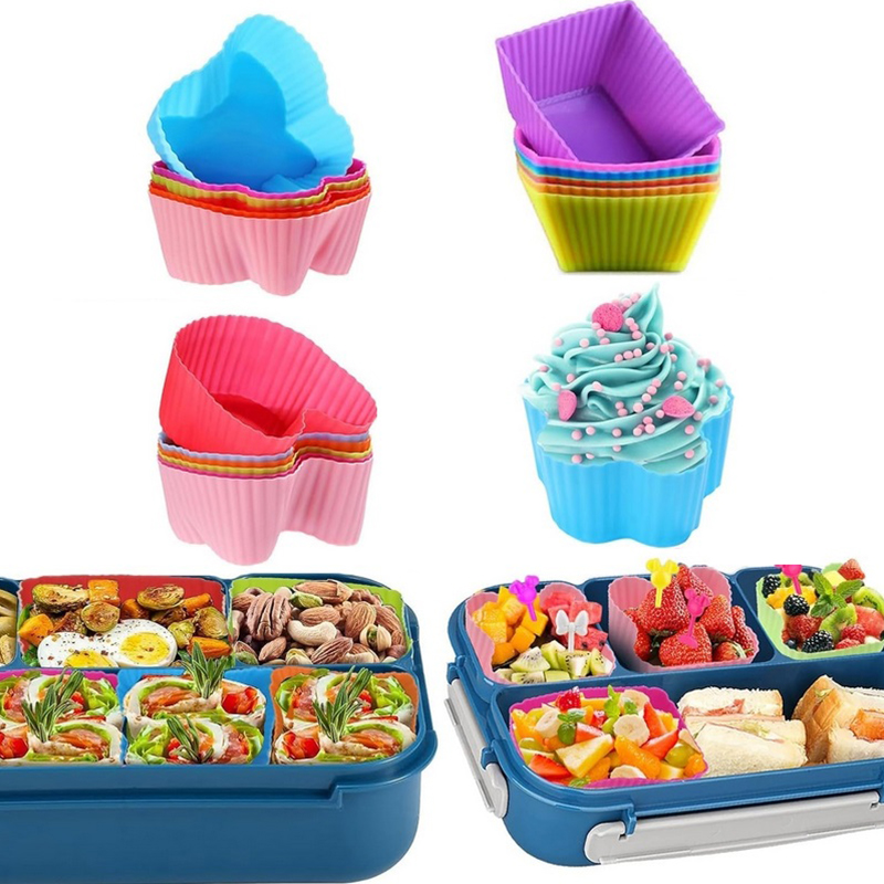 Silicone Baking Mat - 8PCS Silicone Lunch Box Dividers For