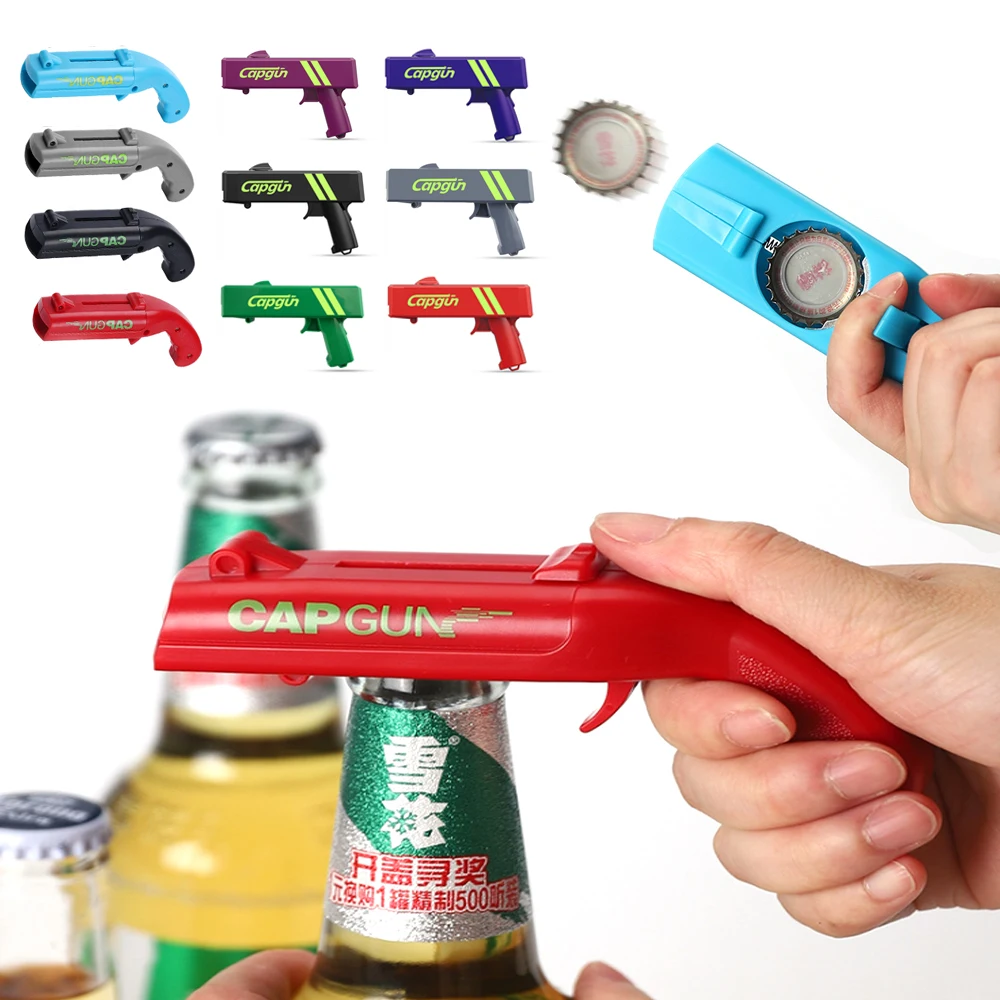 Cap Gun Beer Opener Bottle Fly - Kitchen Gadgets And Toys ulasan dan harga