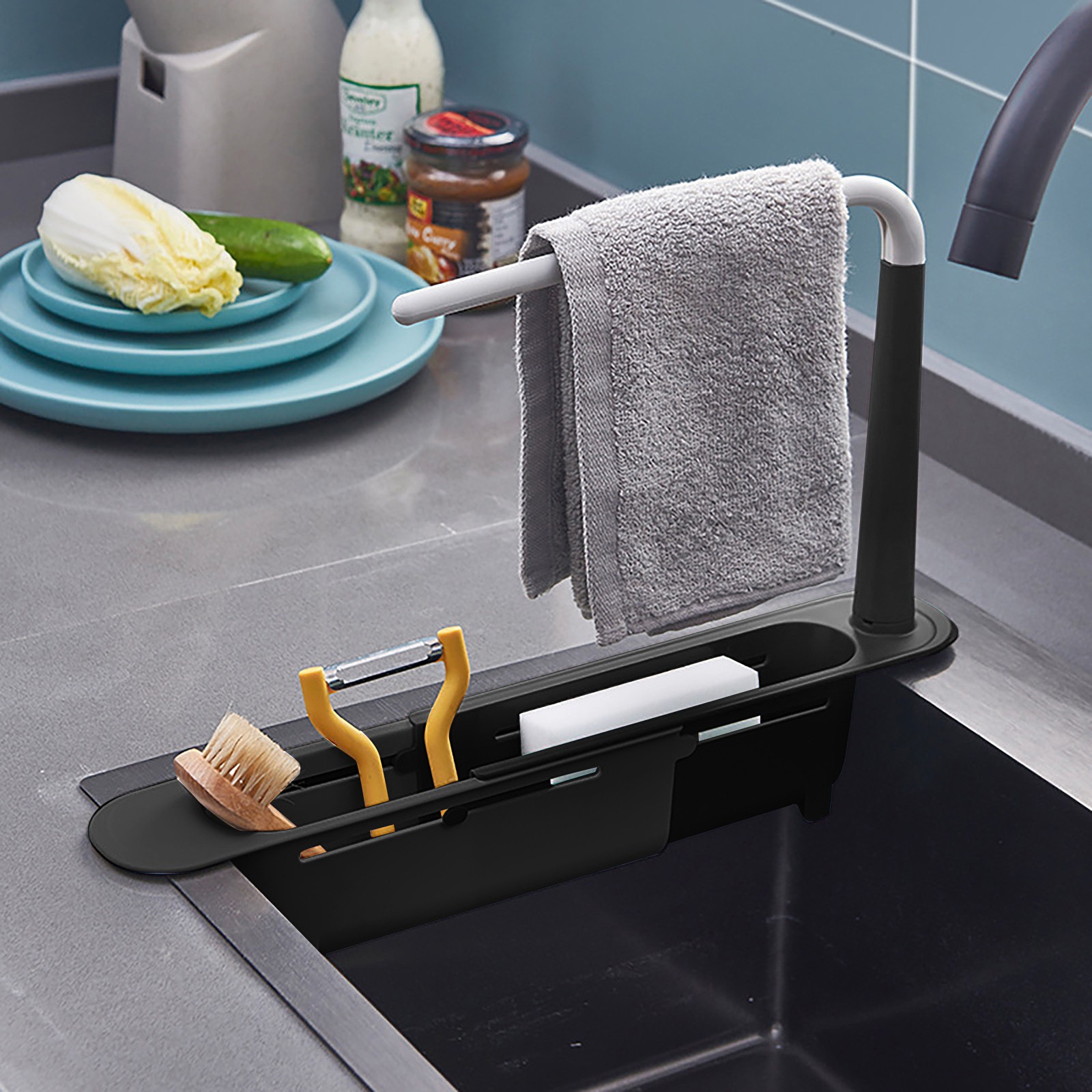 elescopic Sink Shelf Drainer R - Healthy Kitchen Gadgets ulasan dan harga