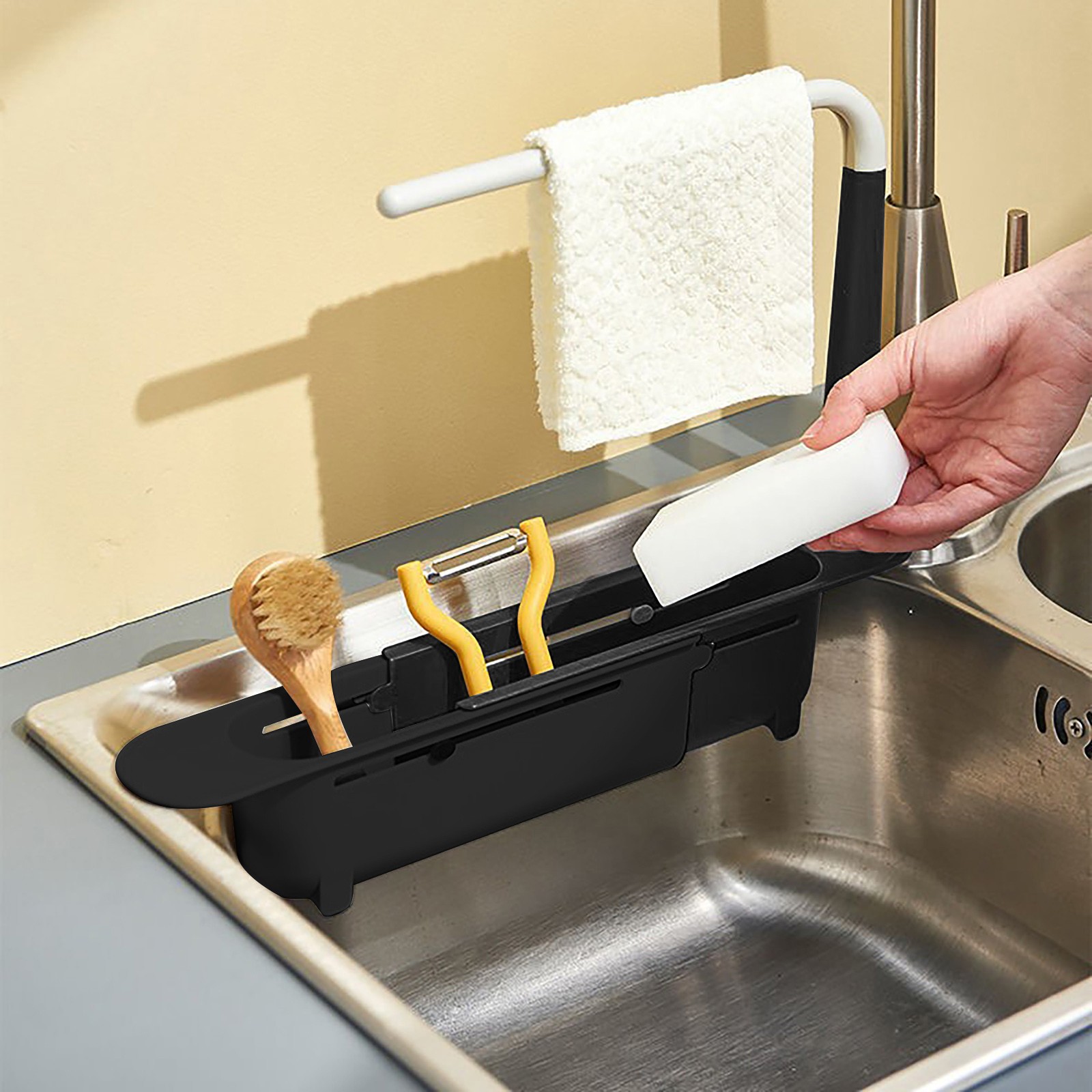 elescopic Sink Shelf Drainer R - Healthy Kitchen Gadgets ulasan dan harga