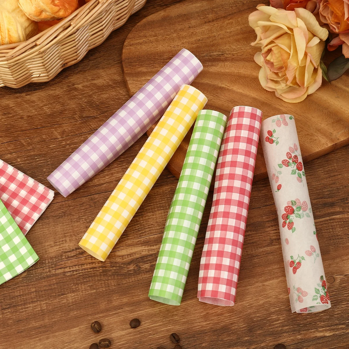50Pcs Oilproof Wrapping Paper  - Kitchen Gadgets For Gifts ulasan dan harga