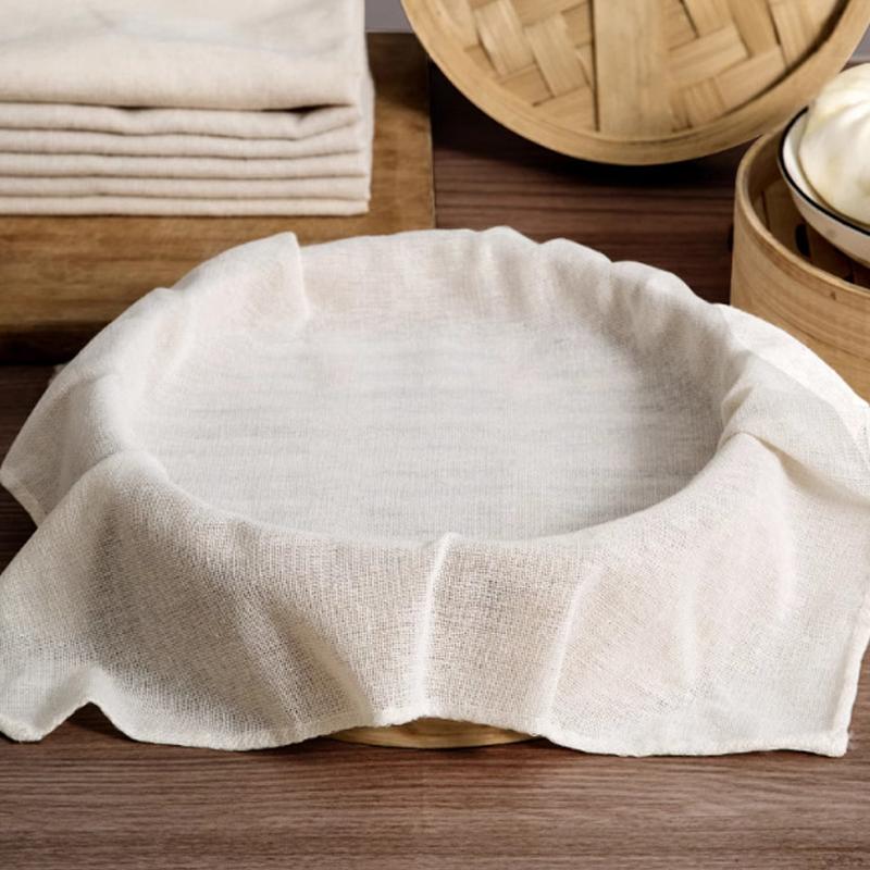 3Pcs Round Pure Cotton Steamer - Silicone Baking Mat ulasan dan harga