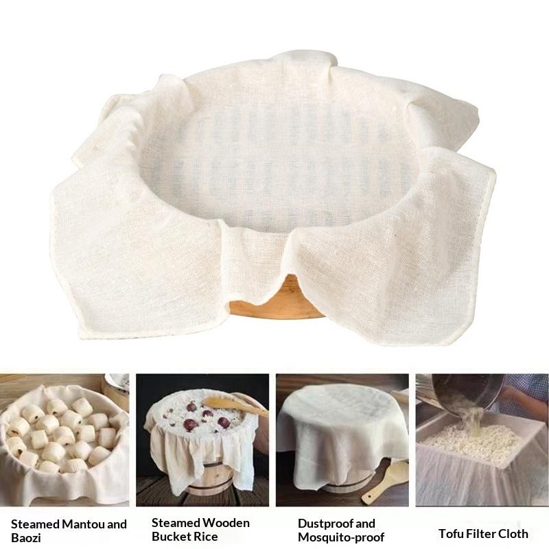 3Pcs Round Pure Cotton Steamer - Silicone Baking Mat ulasan dan harga