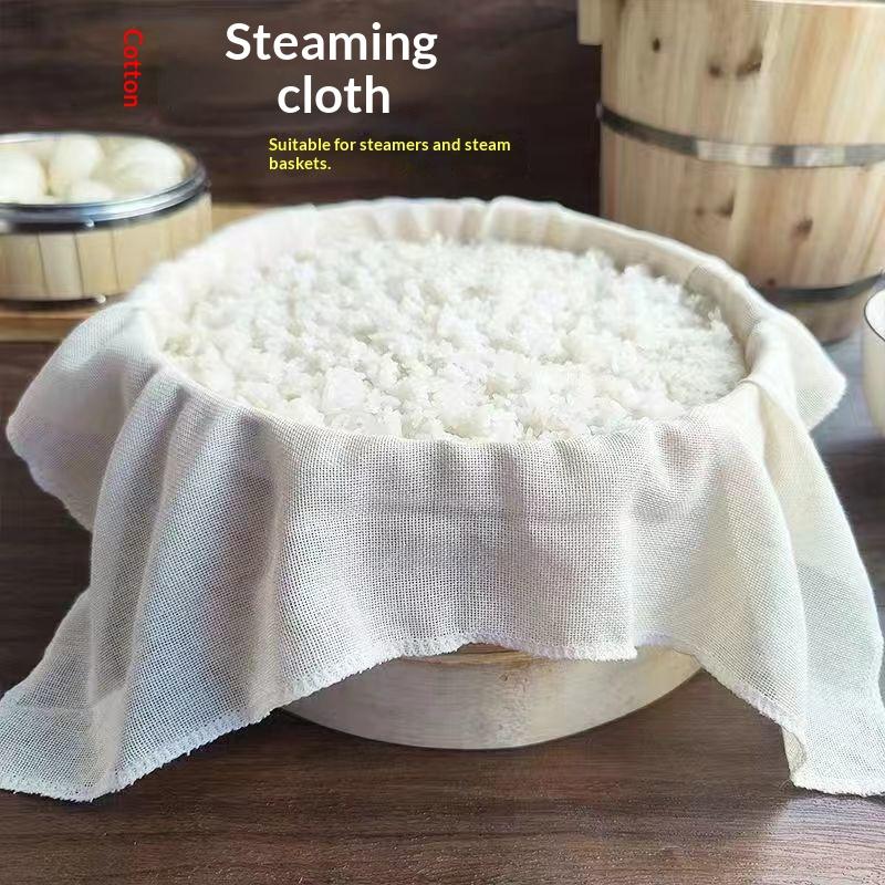 3Pcs Round Pure Cotton Steamer - Silicone Baking Mat ulasan dan harga