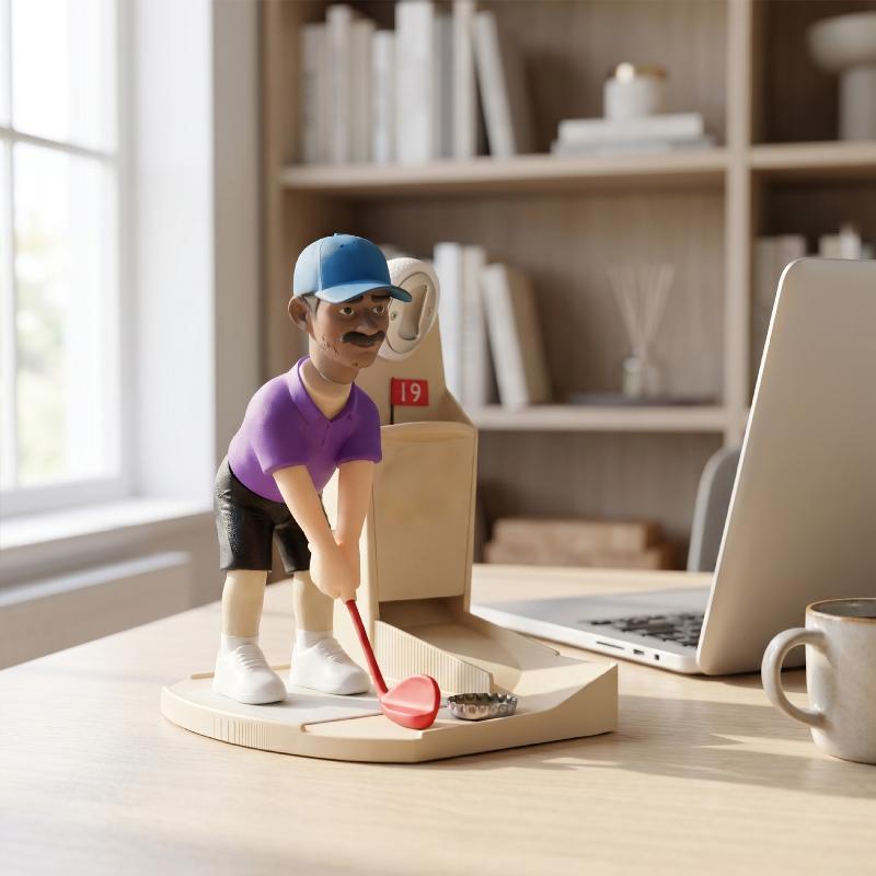 ㈅Golfer Figurine Beer Bottle O - Kitchen Gadgets For Gifts ulasan dan harga