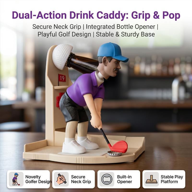 ㈅Golfer Figurine Beer Bottle O - Kitchen Gadgets For Gifts ulasan dan harga