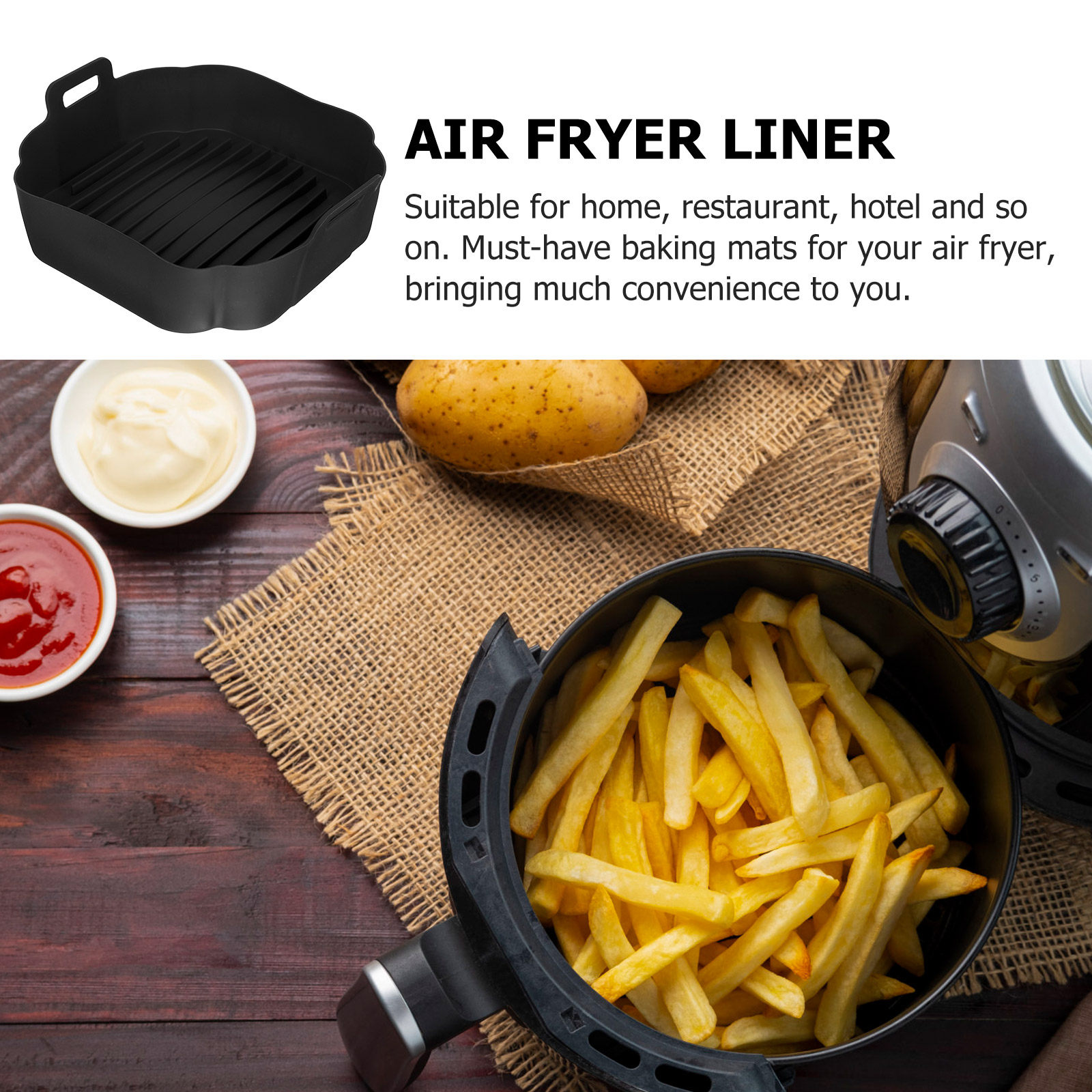 Air Fryer Silicone Liner Reusa - Silicone Baking Mat ulasan dan harga