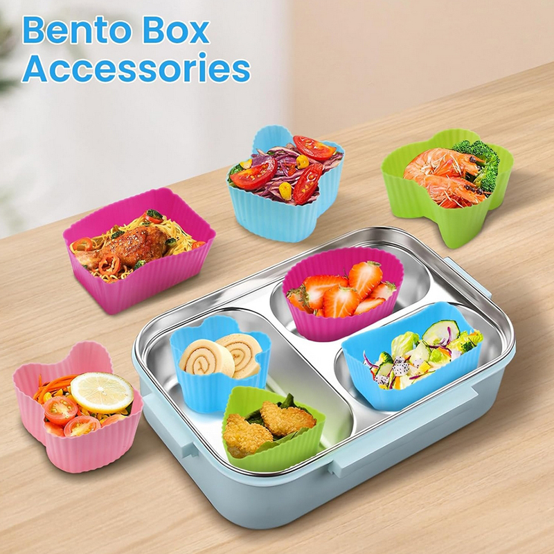 8PCS Silicone Lunch Box Divide - Silicone Baking Mat ulasan dan harga